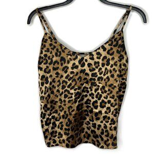 ASOS Leopard Print Camisole Top, Satin Feel, Classy, Size 10, NEW